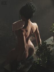 1girls 3d ass ass_focus back_muscles breasts cyberpunk_2077 female from_behind fully_nude nixee3d nude nude_female panam_palmer solo solo_female solo_focus sweat sweaty sweaty_body sweaty_breasts sweaty_butt sweaty_thighs