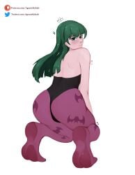 agentekebab ass back_view barefoot darkstalkers feet foot_fetish morrigan_aensland pantyhose thick_thighs thighs toes vampire_(game)