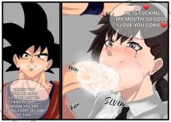 alexisdavid_31 big_penis blowjob blowjob_face chainsaw_man crossover crossover_pairing dragon_ball dragon_ball_super dragon_ball_z fellatio goku higashiyama_kobeni saliva saliva_bubble saliva_drip saliva_on_penis sloppy sloppy_blowjob sloppy_blowjob_devil son_goku tears