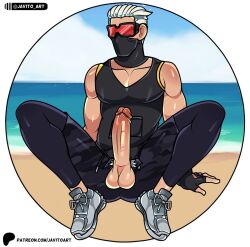 1boy fortnite javito_art male male_only muscular muscular_male penis shore_leave solo solo_male