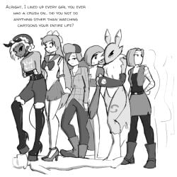 android_18 bishoujo_senshi_sailor_moon boots bow cbt celera_prime christmas clothing crossover demon demon_girl digimon digimon_(species) disney dragon_ball dragon_ball_super dragon_ball_z english_text femdom femdom_caption gardevoir gravity_falls greyscale high_heel_boots high_heels knee_boots long_hair meme minako_aino monochrome original_character pokemon pokemon_(species) pokemon_rse renamon sailor_venus santa_hat skirt trample trampling wendy_corduroy