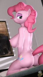 anthro ass big_breasts blue_eyes breasts earth_pony equid equine feet female friendship_is_magic hasbro horse mammal midnightdanny my_little_pony pink_body pink_hair pink_skin pinkie_pie_(mlp) pony