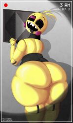 animatronic female_focus five_nights_at_freddy's five_nights_at_freddy's_2 fnaf huge_toy_chica jarringmange large_ass looking_at_viewer metal_tongue solo_female tongue_out toy_chica_(fnaf) voluptuous yummygoods