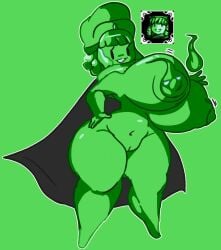 1girls areolae barefoot breasts completely_nude completely_nude_female female female_only full_body green_skin large_breasts missy_(shovelknight) naked naked_female nipples nude nude_female p-con pussy shovel_knight solo solo_female spurhuns