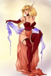 blonde_hair blood_elf dress female horde sienna vylina world_of_warcraft