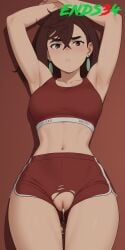 ai_generated ayase_momo creampie dandadan dolphin_shorts ends34 shorts sport sports_bra sports_uniform