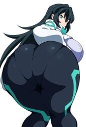 ai_generated bent_over bodysuit curvy curvy_figure gundam gundam_build_divers gundam_build_divers_re:rise huge_ass huge_breasts looking_at_viewer may_(gundam_build_divers_re:rise) novelai thick_thighs