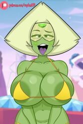 2d alien alien_girl areolae big_breasts bikini cartoon_network gem_(species) peridot_(steven_universe) raydonxd solo solo_female steven_universe swimsuit tagme