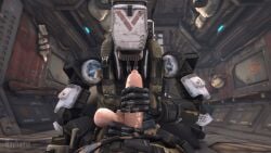 2boys gay gay_sex handjob human human_on_robot male/male male_only rayhuma robot sfm spectre_(titanfall) tagme titanfall