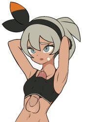 animated bea_(pokemon) color colored dong134 human paizuri penis pokemon pokemon_ss tagme testicles