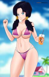 bikini deviantart dragon_ball dragon_ball_super dragon_ball_z fanbox_reward gummslime gumroad looking_at_viewer patreon swimsuit swimwear swimwear_only tagme videl