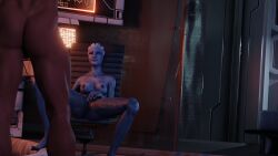 3d alien alien_girl asari blue_skin commander_shepard female john_shepard kasumi_goto liara_t'soni male maleshep mass_effect mass_effect_2 mass_effect_3 penis prederty