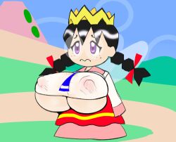 1girls 2024 big_nipples black_hair breasts clothing covered_erect_nipples cute dizzytizzy erect_nipples erect_nipples_under_clothes fairy fairy_wings female female_only full_body glasses hair_ribbon huge_breasts kirby_(series) kirby_64 kirby_64:_the_crystal_shards large_breasts nipple_bulge nipples puffy_nipples purple_eyes queen_ripple shortstack skindentation solo solo_female twin_braids twintails underboob