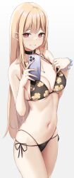 alternate_costume blonde_hair breasts camera_phone cellphone female female_only gyaru kitagawa_marin light-skinned_female light_skin skai_kun smartphone solo solo_female sono_bisque_doll_wa_koi_wo_suru underwear