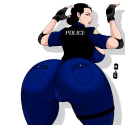 ass ass_focus big_ass big_breasts big_butt cop hi_res htetlin huge_ass huge_breasts huge_butt oc original original_character police police_girl police_officer police_uniform policewoman