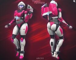 1girls 3d alien alien_girl arcee arcee_(g1) ass big_ass big_butt blue_eyes butt curvaceous curves curvy curvy_body curvy_female curvy_figure female female_only humanoid panties pink_lips pink_lipstick pink_panties robot robot_girl solo solo_female thick_ass thick_thighs transformers transformers_g1 trawert