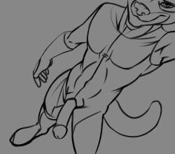 anthro bodysuit clothing domestic_ferret erect flirting genitals gloves handwear hi_res male mammal mustela mustelid musteline penis punk rubber rubber_clothing rubber_suit scribblesock selfie sketch skinsuit solo tail_motion tailwag teasing tight_clothing true_musteline