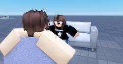 2girls 3d awooga_eyes embarrassed eyes flashing roblox robloxian self_upload siouxsie siouxsie(roblox) staring staring_at_another staring_at_partner tagme towel towel_only yuri