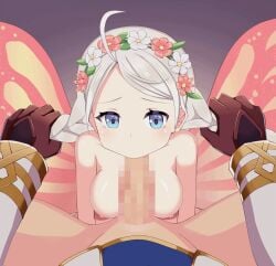 1boy 1girls alternate_costume animated blue_eyes braid breasts brown_gloves butterfly_wings censored commission commissioner_upload erection fairy_wings fellatio female female_focus fire_emblem fire_emblem_fates fire_emblem_heroes flower gloves grabbing_another's_hair hair_flower hair_ornament hairband insect_wings kiran_(fire_emblem) kiran_(male)_(fire_emblem) large_breasts looking_at_viewer low_twin_braids low_twintails male male_pov mosaic_censoring nina_(fire_emblem) nina_(resplendent)_(fire_emblem) nintendo non-web_source official_alternate_costume oral parted_bangs pov shira_yu_ki shoes skeb_commission solo_focus straight twin_braids twintails wings
