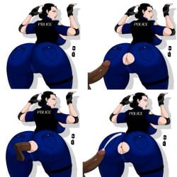 1boy 1girls anal ass ass_focus big_ass big_breasts big_butt big_cock big_dick cop cum_on_ass cum_on_face cum_shot dark-skinned_male hi_res htetlin huge_ass huge_breasts huge_butt huge_cock interracial oc original original_character police police_girl police_officer police_uniform policewoman