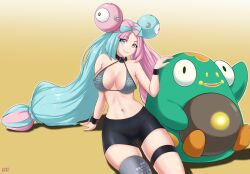 bike_shorts deviantart fanbox_reward gummslime gumroad iono_(pokemon) patreon pokemon pokemon_sv smile tagme