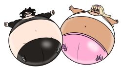 1boy1girl cubedoff edm_(puffytwink) femboy inflation oc original_character puffytwink spherical_inflation sunken_limbs