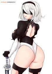 1girls ass deviantart fanbox_reward female female_only gummslime gumroad leotard nier:_automata patreon solo yorha_2b