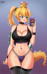 1girls big_breasts blonde_hair bowsette curvy deviantart fanbox_reward female gummslime gumroad mario_(series) navel new_super_mario_bros._u_deluxe patreon tagme thick_thighs wide_hips