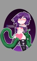 2021 censored cum cute fanart female green_tentacles heart-shaped_pupils heart_censor little_artist purple_hair tagme tentacle tentacle_monster tentacle_sex zone-tan