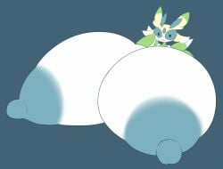 bedroom_eyes breast_expansion breasts female hyper hyper_breasts lurantis metachoke nintendo pokémon_(species) pokemon shiny_pokemon video_games