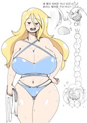 2022 2girls adventure_time alternate_breast_size alternate_costume bikini blue_bikini breasts canon_genderswap cranial_eruption crown crying crying_with_eyes_open curvy curvy_figure duo duo_focus female female_focus female_only fionna_the_human_girl food funny genderswap_(mtf) ham head_injury huge_breasts humor ice_queen ice_queen_(adventure_time) korean_text long_hair looking_at_another looking_at_viewer navel open_mouth pale-skinned_female pale_skin powergorani queen rule_63 sharp_teeth sketch sweat sweatdrop sweating sweaty text thick thick_female thick_thighs translation_at_source translation_request very_long_hair white_background wide_hips