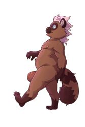 absurd_res animated balls big_balls canid canine chrois foreskin genitals hair hi_res huge_balls humanoid_genitalia humanoid_penis hyper hyper_balls hyper_genitalia long_foreskin male mammal navel nude outie_navel penis pink_hair raccoon_dog tanuki tight_foreskin walk_cycle