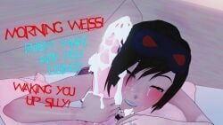 1futa 1girls 3d big_penis blowjob closed_eyes comic cum cum_on_face erection fellatio female futa_on_female futanari littlered-rose penis ruby_rose rwby wake_up wake_up_sex weiss_schnee