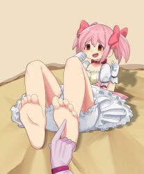 2024 2girls barefoot dress dress_lift feet female female_focus female_human female_human_feet female_only foot_fetish foot_focus human human_only indoors laugh laughing light-skinned_female light_skin looking_at_viewer madoka_kaname magia_record:_mahou_shoujo_madoka_magica_gaiden magical_girl mahou_shoujo_madoka_magica medium_breasts medium_hair multiple_girls offscreen_female pink_eyes pink_hair project_chtk puella_magi_madoka_magica soles solo solo_female solo_focus tickle_fetish tickling tickling_feet toes white_skin young