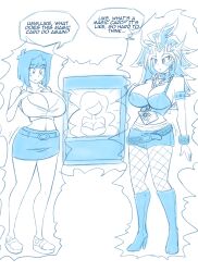 bimbo female fishnets genderswap_(mtf) high_heel_boots high_heels huge_breasts kobi-tfs navel rule_63 tagme tea_gardner thick_thighs wide_hips yami_yugi yu-gi-oh! yugi_muto