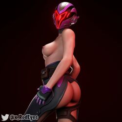 1girls 3d ass breasts fortnite helmet nipples solo tagme the_imagined_(fortnite) x_redeyes