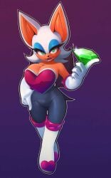 clothed_female looking_at_viewer mystical plantpenetrator rouge_the_bat sonic_(series) tagme