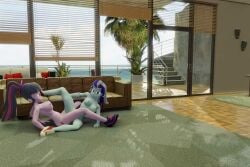 2girls 3d animated awkward_situation big_breasts bluest breasts equestria_girls friendship_is_magic hasbro minuette_(mlp) my_little_pony ponytail sex star_vs_the_forces_of_evil tribadism twilight_sparkle video walking_in_on yuri