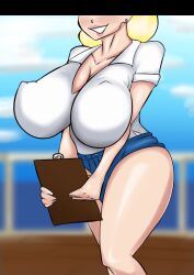 american_dad becky_arangino blonde_hair hair_ornament huge_breasts lukas_crank