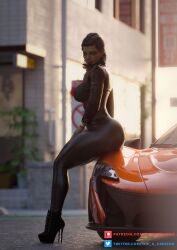 1girls 3d apex_legends artist_name ass athletic big_ass big_breasts car dark-skinned_female dark_skin female female_only fit fit_female high_heel_boots high_heels human large_ass large_breasts latina loba_(apex_legends) outdoors patreon_username platform_heels sitting sitting_on_car solo the_x_creator tight_clothing tight_pants twitter_username