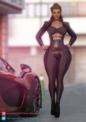 1girls 3d apex_legends artist_name athletic big_ass big_breasts car collar dark-skinned_female dark_skin facing_viewer female female_only fit fit_female high_heel_boots high_heels human large_ass large_breasts latina loba_(apex_legends) looking_at_viewer outdoors patreon_username platform_heels solo the_x_creator thick_thighs tight_pants twitter_username wide_hips