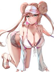 breasts female female_only looking_at_viewer momdy_(talesshinja) nintendo pokemon rosa_(pokemon) solo swimsuit