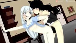 1futa 1girl1futa 1girls 3d animal_ears animal_genitalia animal_penis animated bent_over black_hair blake_belladonna bottomless carpet_matching_drapes cat_ears clothed clothing cum cum_inside cum_on_penis duo faunus female femdom femsub futa_on_female futadom futanari hairy_pussy hand_behind_back hand_on_wall heart-shaped_pupils huge_cock human interspecies kemonomimi licking_face light-skinned_female light-skinned_futanari light_skin long_hair looking_at_partner looking_back looking_pleasured marcossfm marcovee4 medium_breasts mostly_nude mp4 no_sound painted_nails rwby sex small_breasts source_filmmaker vaginal_sex video weiss_schnee white_hair