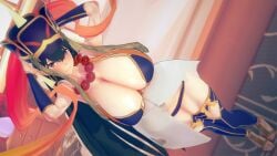 1girls 3d armpits arms_up big_breasts bikini breasts cocoron fate/grand_order fate_(series) female full_body huge_breasts koikatsu seductive solo standing xuanzang_(fate)