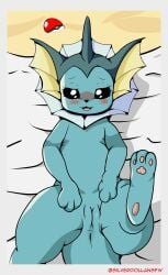 artist_name backstreetgirl beach blush eeveelution female feral feral_only genitals hi_res nintendo nude pokéball pokémon_(species) pokemon pussy seaside silverdollansfw solo vaporeon video_games