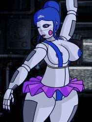 1girls animatronic ballerina ballora ballora_(fnafsl) big_breasts blue_hair breasts female female female female_focus female_only five_nights_at_freddy's five_nights_at_freddy's:_sister_location fnaf machine nipple_bulge nipples nipples_visible_through_clothing pink_eyes robot robot_girl tutu zaftero_(artist)