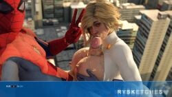1boy 1girls 3d 3d_(artwork) alternate_breast_size ass between_breasts big_breasts blender blender_(software) blonde_hair blue_eyes bob_cut boobjob breasts busty crossover cum cum_between_breasts cum_on_breasts cumshot cute dc dc_comics drinking_cum ejaculation_between_breasts enjoying erect_nipples excited fellatio female gameplay_mechanics happy happy_sex hourglass_figure huge_breasts injustice_2 kara_zor-l karen_starr large_breasts looking_at_camera looking_pleasured male marvel marvel_comics medium_hair nipples oral oral_penetration oral_sex outercourse paizufella paizuri paizuri_lead_by_female paizuri_on_lap peace_sign peter_parker pleasure_face pose power_girl power_girl_(injustice) rysketches seductive seductive_look selfie sensual spider-man spider-man_(insomniac) spider-man_(ps4) spider-man_(series) straight sucking superman_(series) thick_ass thick_thighs titfuck tits v wide_hips