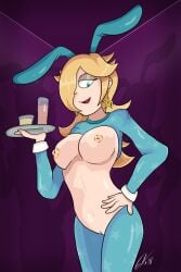 breasts bunny_ears carrying_object female functionally_nude functionally_nude_female mario_(series) mrgametv nintendo nipples princess_rosalina pussy reverse_bunnysuit solo super_mario_galaxy tagme vagina