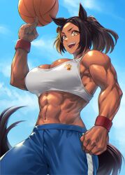 ball basketball horse_ears mikel_bk muscular muscular_female