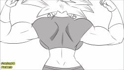 1boy 1girls abs animated artist_name back_muscles back_view background_music biceps big_breasts black_and_white breasts cabba clothes_removed clothes_ripping crop_top dialogue dragon_ball dragon_ball_super dubbed_version earrings flexing flexing_arms funsexydragonball fusion greyscale kefla large_breasts legendary_super_saiyan light-skinned_female light-skinned_male light_skin meme midriff monochrome mp4 muscular muscular_arms muscular_female muscular_legs music potara_earrings potara_fusion shounen_jump sound sound_edit sound_effects stretch_(sound_effect) super_saiyan thekaimaster07 thick_thighs video watermark wrist_cuffs